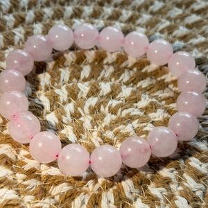 Elegant Pink Rose Quartz Bracelet